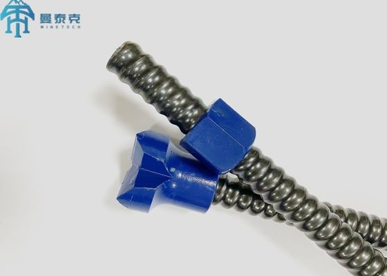 R32 Q235 Steel Hollow Grouting Self Drilling Anchor Bolt For Slope Stabilization