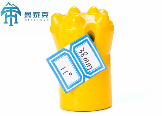 ดอกสว่านเจาะหินขนาด 38 มม. 7 ปุ่มเครื่องมือเรียวทังสเตนคาร์ไบด์ 11 องศา