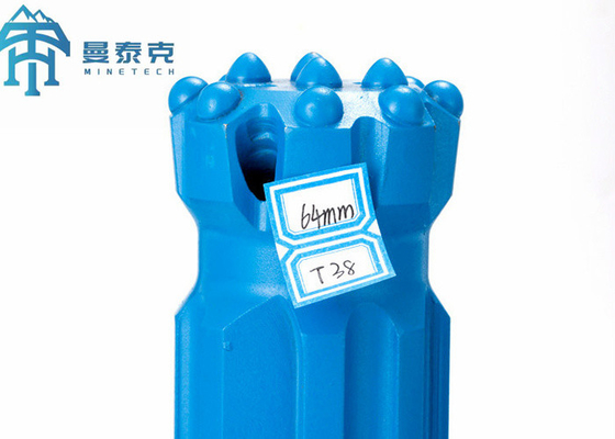 T38 3 INCH เครื่องมือเจาะหินหน้าเรียบถอนปุ่ม Bit สําหรับหินหินและเหมืองแร่