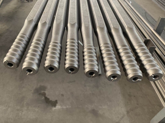 Top Hammer Rock Tools R32 Hex Extension Thread Drill Rod สําหรับการทําเหมืองแร่และการขุดหิน