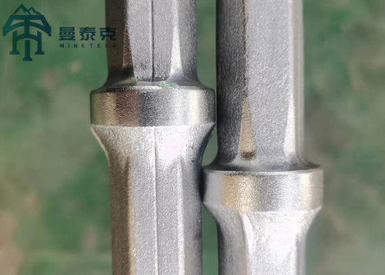Hexagonal 22mm Plug Hole Integral Drill Steel Or Rock Drill Rod สําหรับหินเหมืองแร่ เครื่องมือเจาะหิน