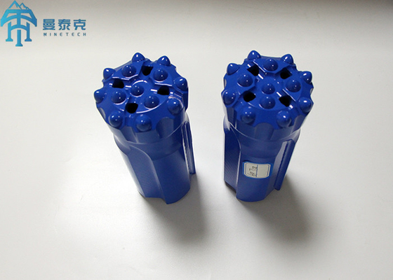 T45 102mm หินเจาะ Thread Button Bit สําหรับการเหมืองแร่ใต้ดิน
