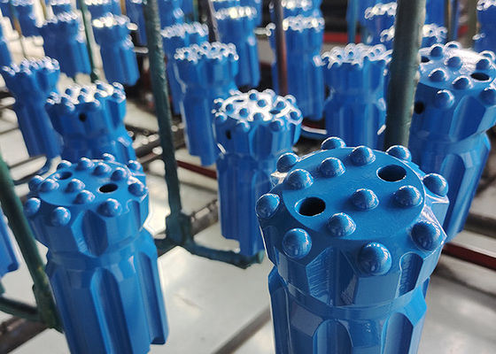 Top Hammer 76mm T45 Retract Button Bit เครื่องมือทำเหมืองคาร์ไบด์ซีเมนต์