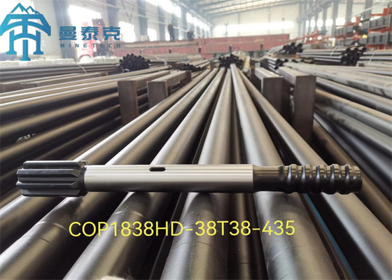 Thread T38 Shank Adapter for Tunneling Top Hammer Drill Tools with 380mm Length for Drifting and Tunneling Applications เครื่องมือเจาะหมัดบนที่มีความยาว 380 มม สําหรับการเคลื่อนไหวและการเจาะอุโมงค์