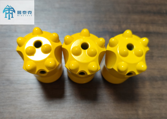 11 องศา โบรค้า 34 มิลลิเมตร 7 ปุ่ม Taper Drill Bit สําหรับการเหมืองแร่ การเจาะ การระเบิด