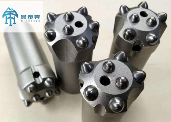11 องศา โบรค้า 34 มิลลิเมตร 7 ปุ่ม Taper Drill Bit สําหรับการเหมืองแร่ การเจาะ การระเบิด