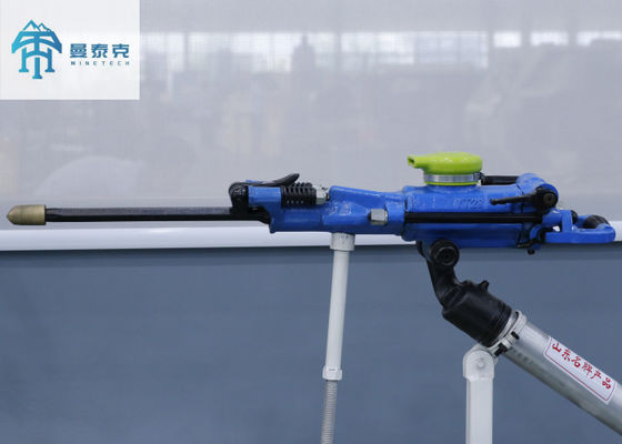 YT28 เครื่องเจาะหินมือพกพาแบบปนูมาติก ขาอากาศที่มี H22 * 108mm ไม้เจาะสําหรับเจาะแบบเปียกในการก่อสร้างรถไฟ