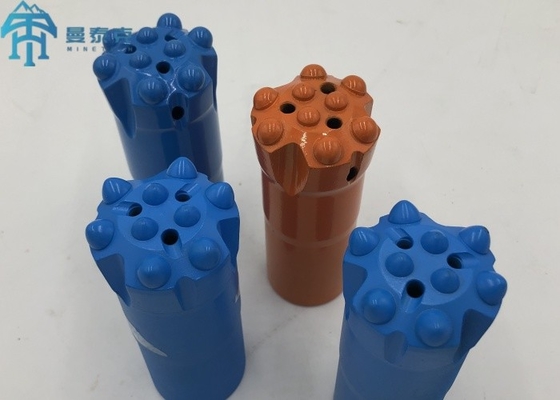 วอล์ฟสแตน Threaded กลมบดปุ่ม Bits 41mm R32 สําหรับการเหมืองแร่
