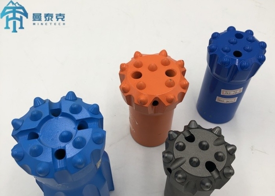 R38 76mm Thread Button Drill Bit Flat Face Drill Bit สําหรับการเจาะหิน