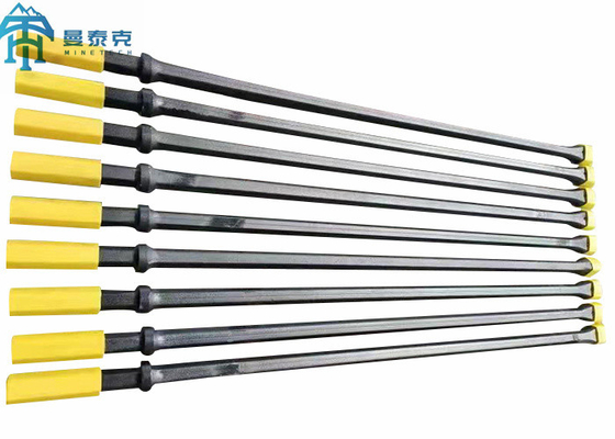 H22x108mm Integral Drill Rod Steel พร้อมสิ่ว Bit Small Hole Drilling