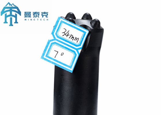 34 มม 7 องศากระดุมกระดุม Bit กับ Zin ผิวเคลือบภายในเครื่องมือการเหมืองแร่