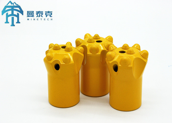 หินเจาะ Taper Button Bit Taper Broca 11 ° 7 สตูดสําหรับการเหมืองแร่
