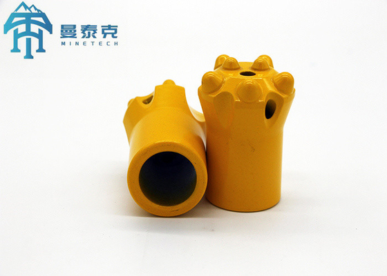 หินเจาะ Taper Button Bit Taper Broca 11 ° 7 สตูดสําหรับการเหมืองแร่