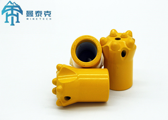 หินเจาะ Taper Button Bit Taper Broca 11 ° 7 สตูดสําหรับการเหมืองแร่