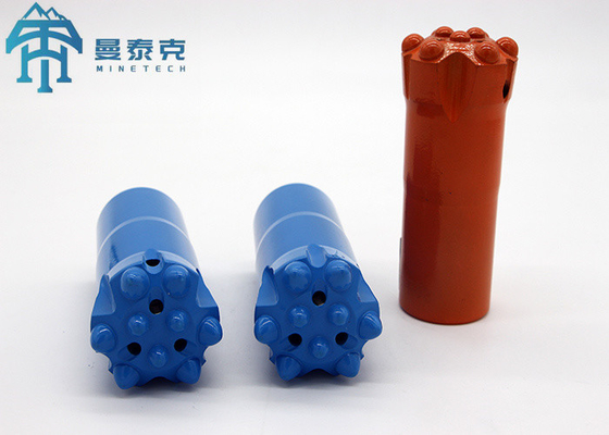 โลหะผสมเหล็ก 64mm T38 บิตเจาะหินทรงกลม / รูปทรงขีปนาวุธ