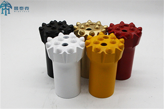 ดอกสว่านเจาะกระแทกปุ่มเกลียวบน T38 76mm Normal