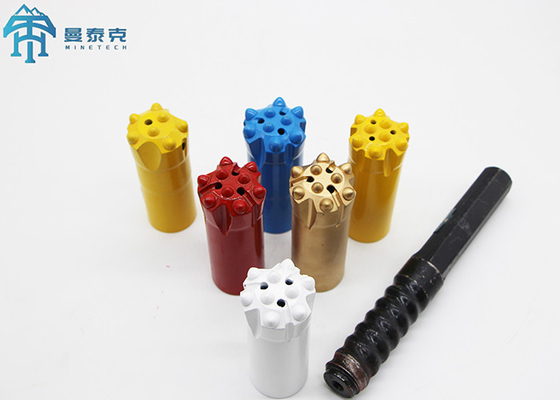 Uni Face Thread Button Bit สําหรับการเหมืองแร่ด้วย T51 ที่มีเส้น