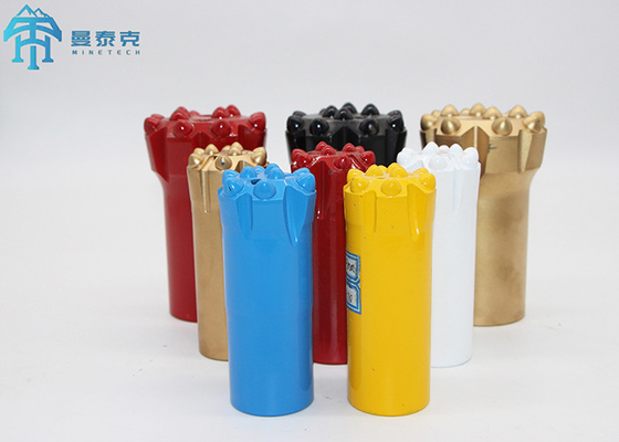 T51 76mm Thread Button Bit เครื่องมือขุดเจาะเหมืองหิน / การขุด