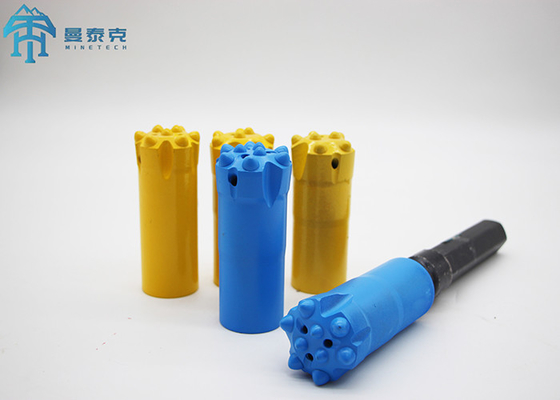 ปุ่มเธรดที่กำหนดเอง Bit Rock Drilling Bit สำหรับการเจาะที่แตกต่างกัน
