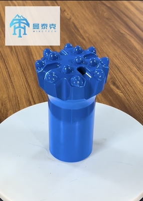 102MM-T38 เครื่องเจาะปุ่มสําหรับเครื่องเจาะ ส่วนประกอบเครื่องเจาะแร่ที่จําเป็น