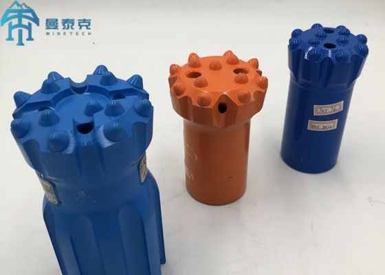 R38 76mm Thread Button Drill Bit Flat Face Drill Bit สําหรับการเจาะหิน