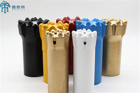 T38 64mm 10 ปุ่มเจาะหินสำหรับงานก่อสร้างเหมืองแร่